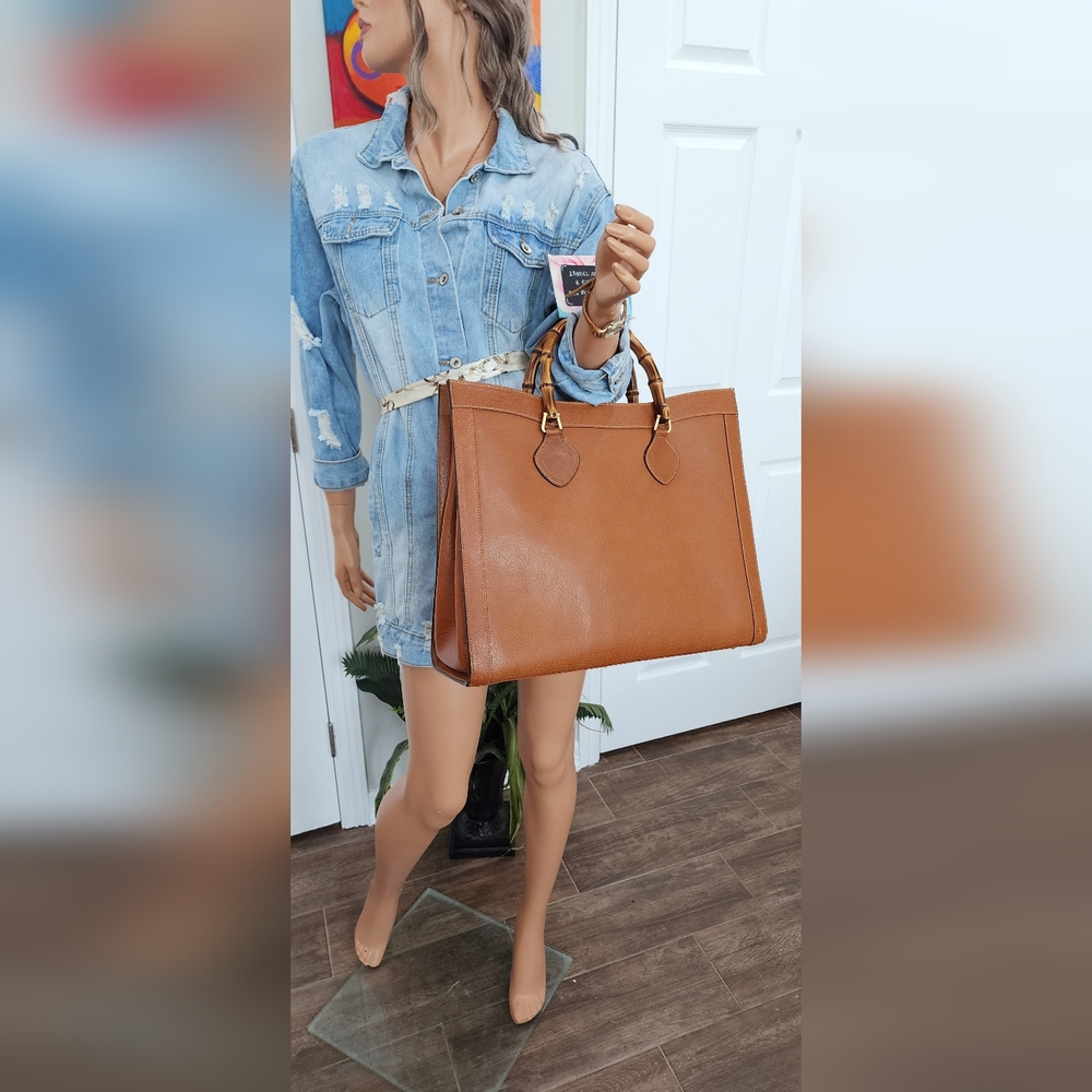 Vintage Gucci Diana Bamboo Tote